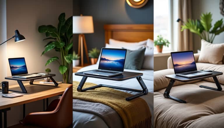 découvrez nos tables pour ordinateur portable, parfaites pour travailler confortablement au bureau, au lit ou sur le canapé. pratiques et adaptées à tous vos espaces.