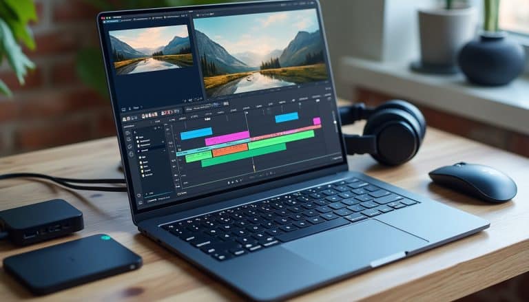 découvrez la configuration minimale d’un ordinateur portable pour le montage vidéo : processeur, mémoire vive, stockage et carte graphique.