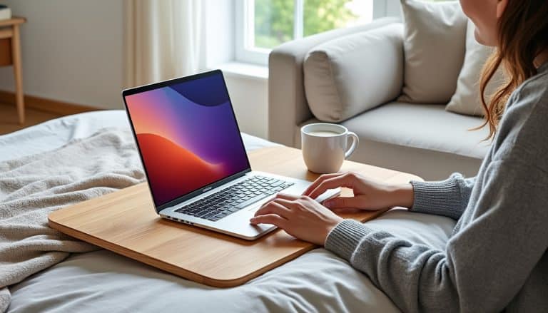 découvrez le plateau pour ordinateur portable idéal pour travailler confortablement depuis votre canapé ou votre lit. profitez d’un support pratique et ergonomique au quotidien.