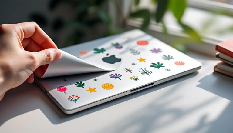 personnalisez votre ordinateur portable avec des stickers faciles à poser et à retirer, pour donner du style à votre coque sans l’abîmer.