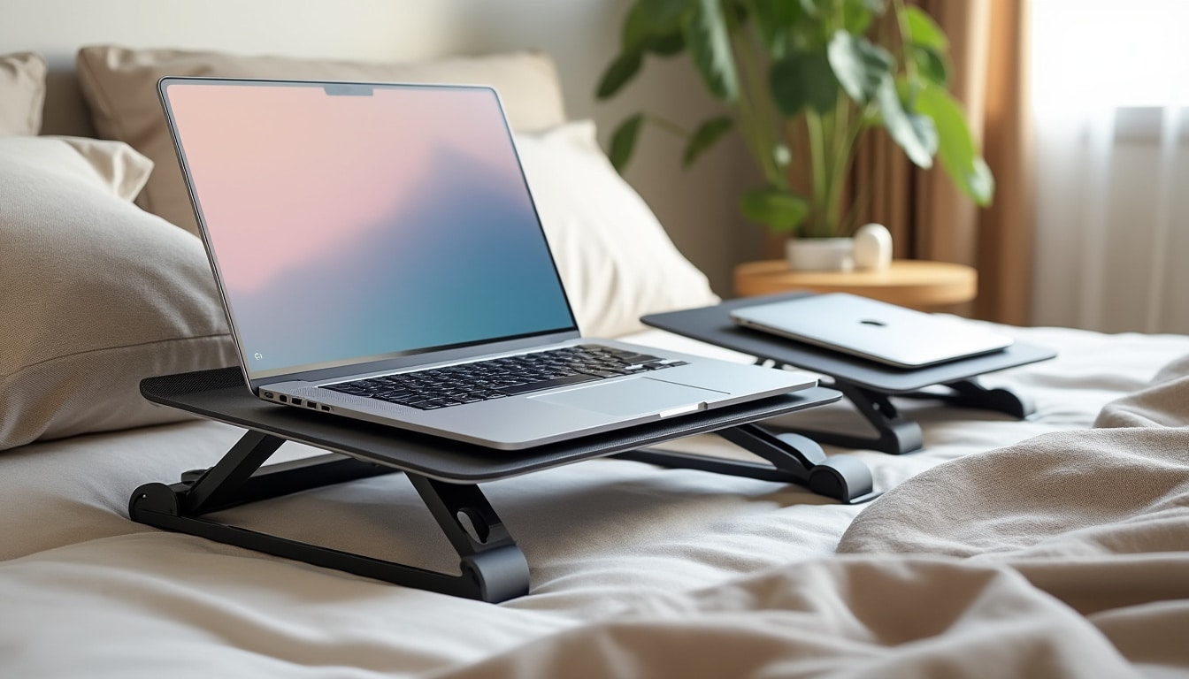 découvrez les meilleurs supports pour ordinateur portable au lit : modèles stables, ventilés et pratiques pour travailler ou regarder vos contenus confortablement.